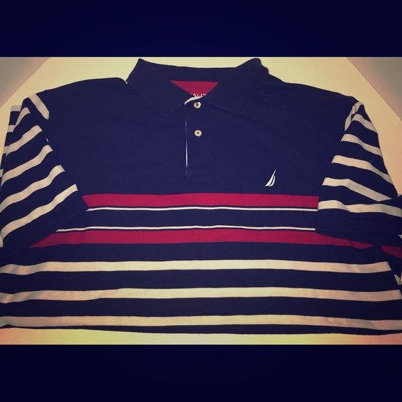 Nautica Other - Nautica Men’s Polo Red White and Blue stripes